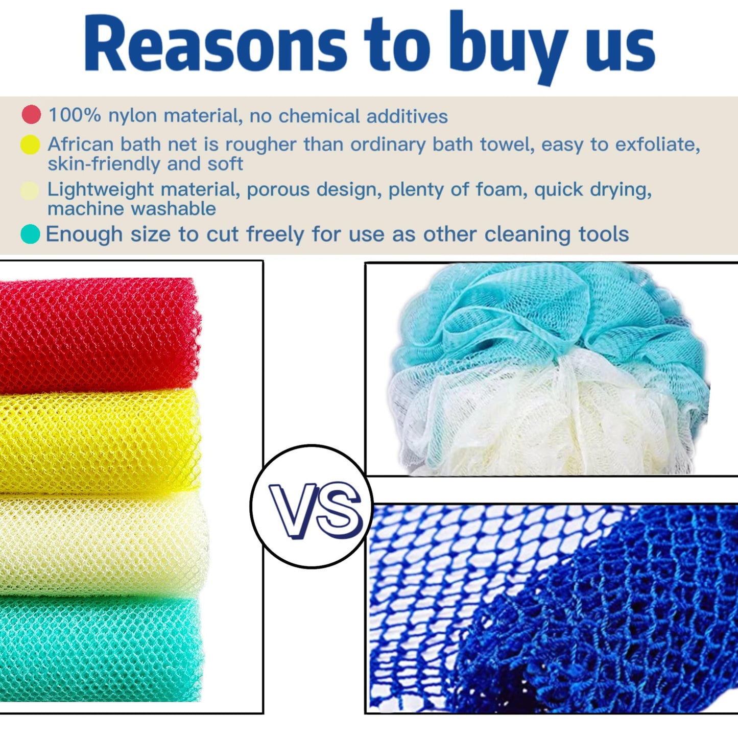 4 Piece African Net Sponge