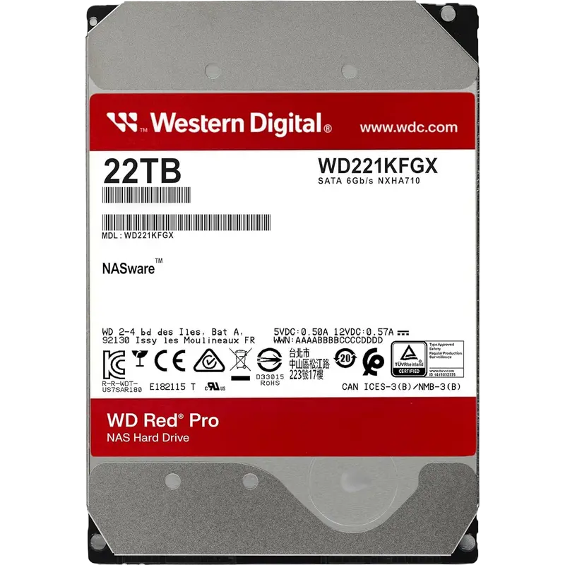 Western Digital WD Red Pro 22 TB NAS Hard Drive – Brand New / Factory Sealed – 3.5” SATA 7200 RPM tmot.store