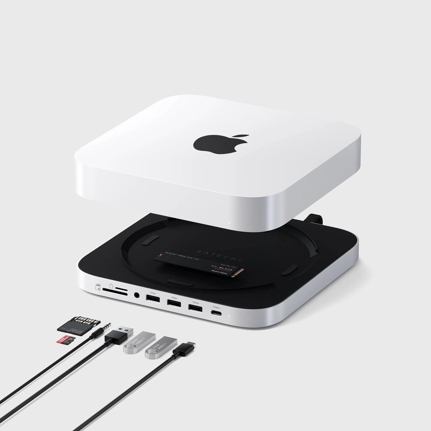 Satechi Stand & Hub for Mac Mini / Studio (NVMe SSD Enclosure) — Brand New, No Box tmot.store