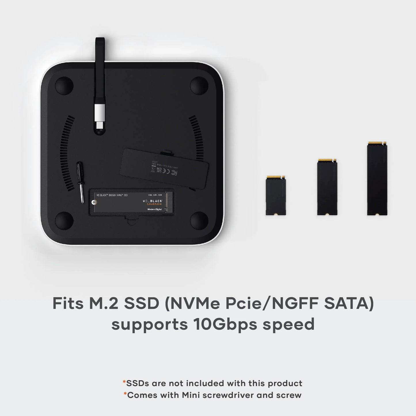Satechi Stand & Hub for Mac Mini / Studio (NVMe SSD Enclosure) — Brand New, No Box tmot.store