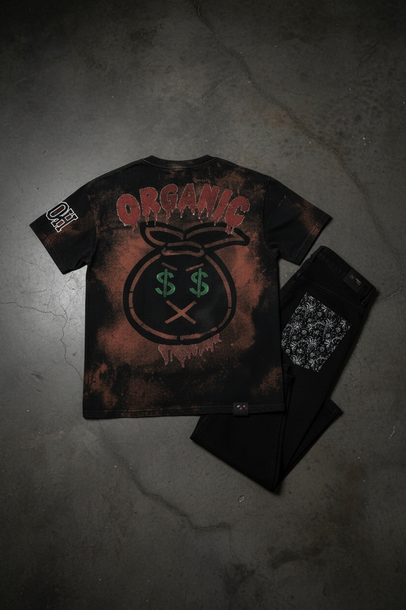 Organic Hustle Tee Mock-up