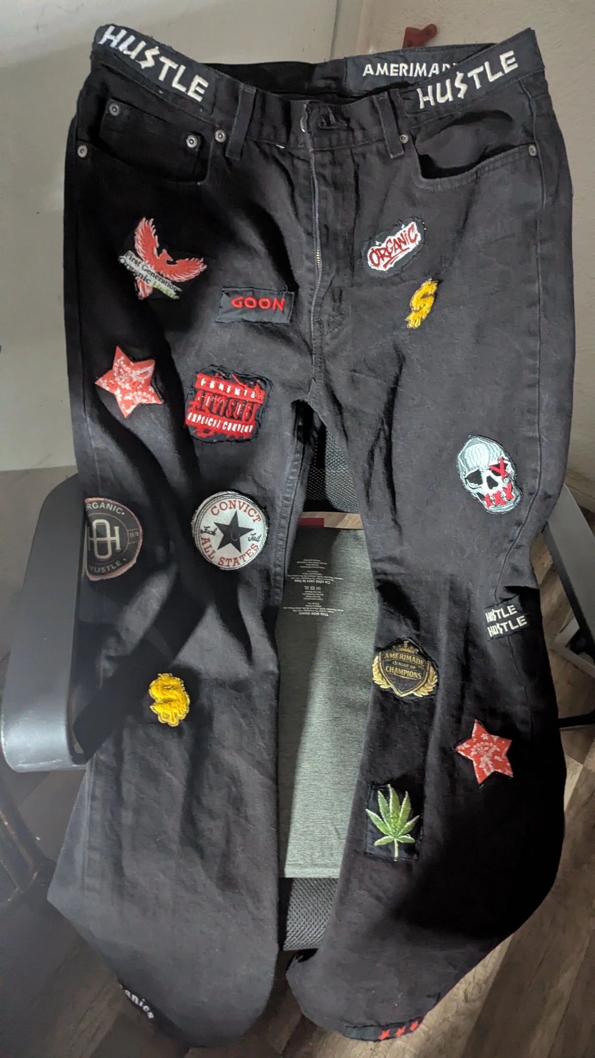 Organic Patchwork Streetwear Jeans – Men's 34x34