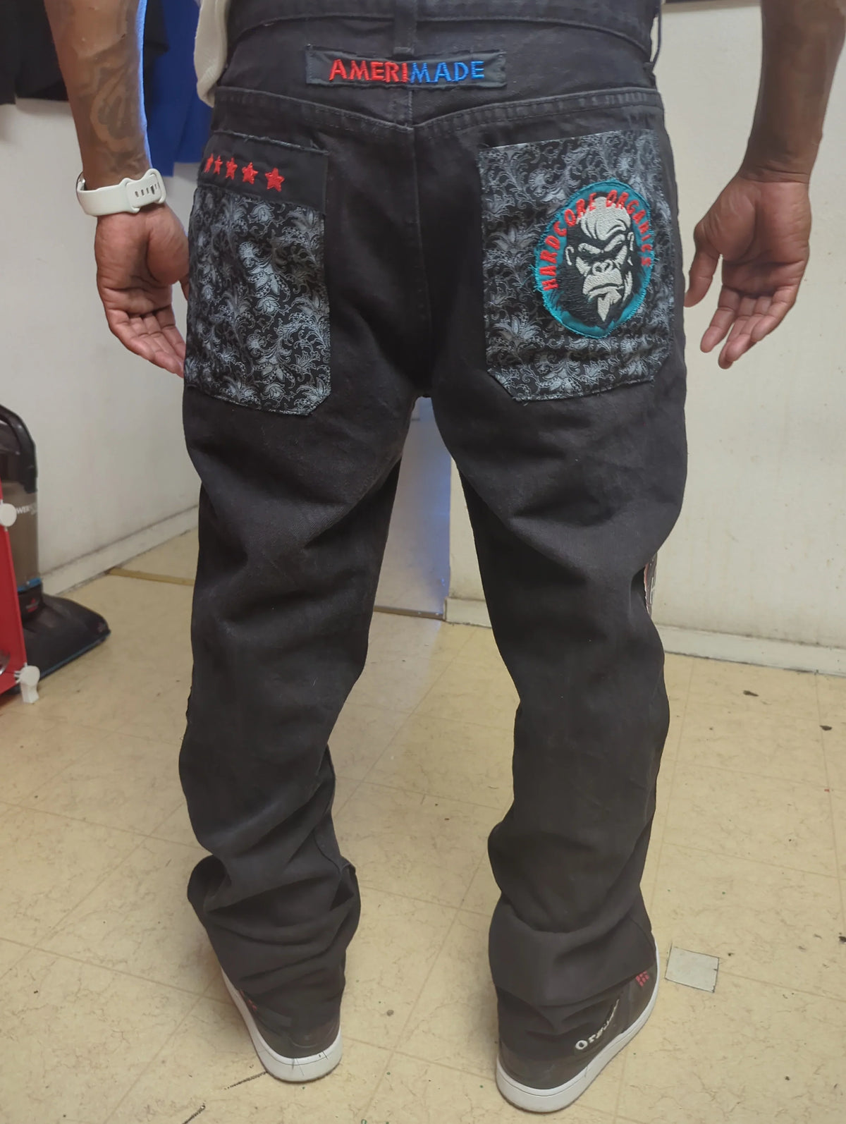 Organic Patchwork Streetwear Jeans – Men's 34x34