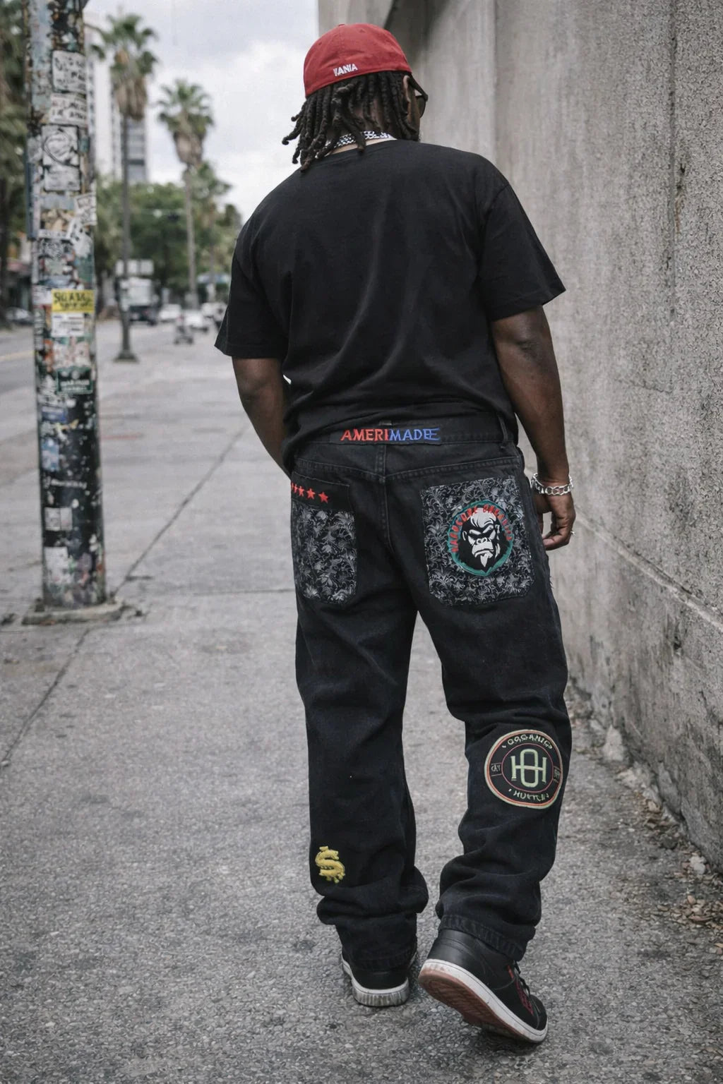 Organic Patchwork Streetwear Jeans – Men's 34x34