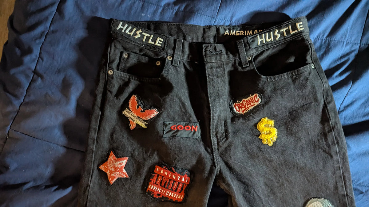Organic Patchwork Streetwear Jeans – Men's 34x34