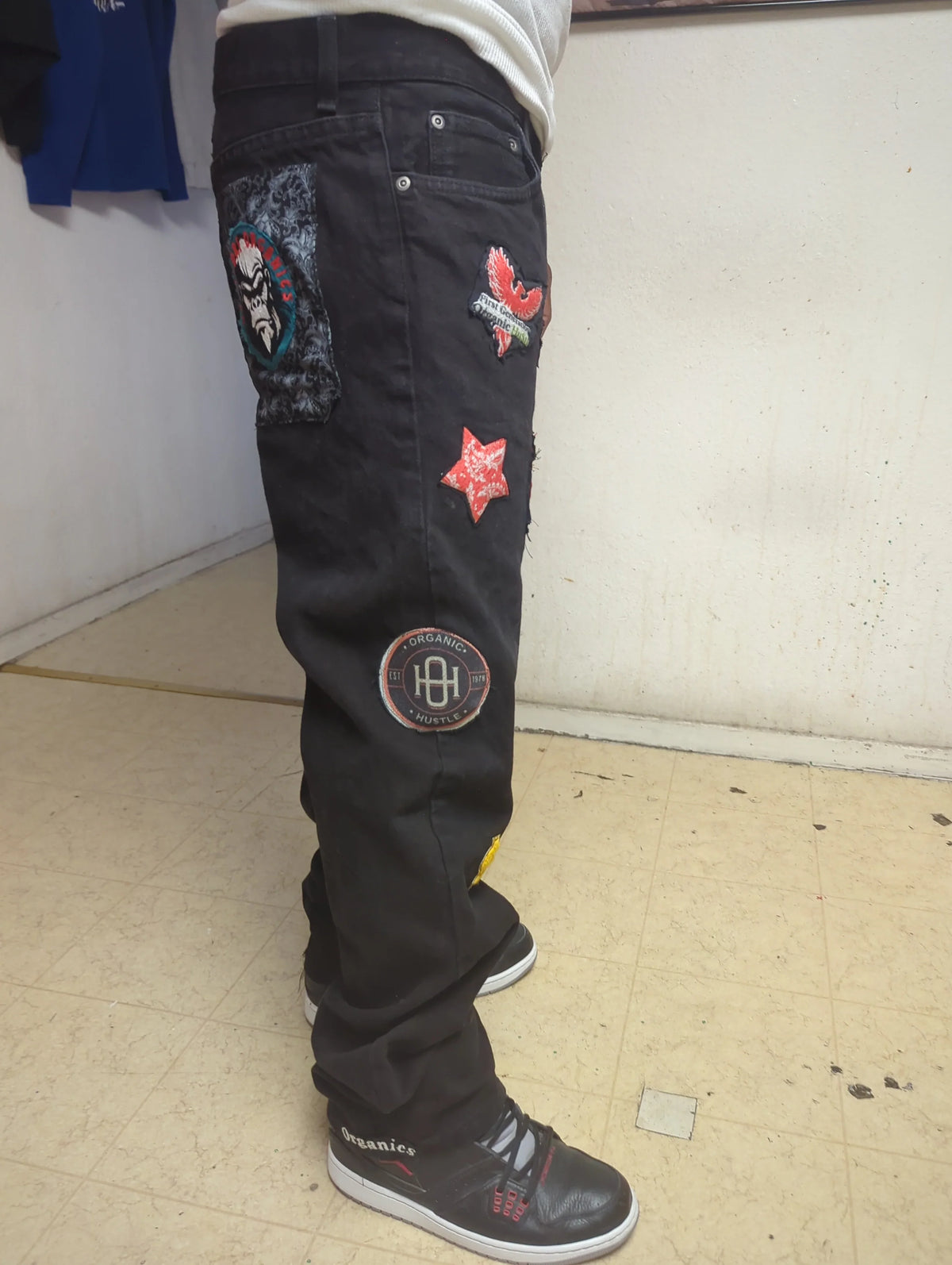 Organic Patchwork Streetwear Jeans – Men's 34x34