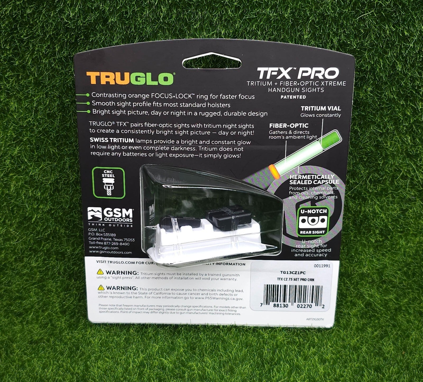 TRUGLO TFX Pro — TFX™ Pro Tritium + Fiber-Optic Handgun Sights (Marked: CZ 75 Series) — New, Sealed Retail Pack tmot.store
