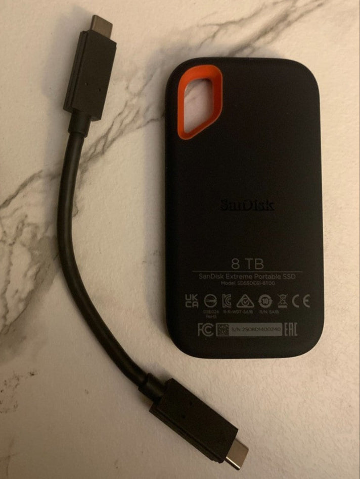 SanDisk Extreme Portable SSD 8TB — Lightly Used, Fully Functional tmot.store