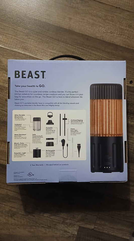 BEAST Cordless Mighty GO Blender (Carbon Black)