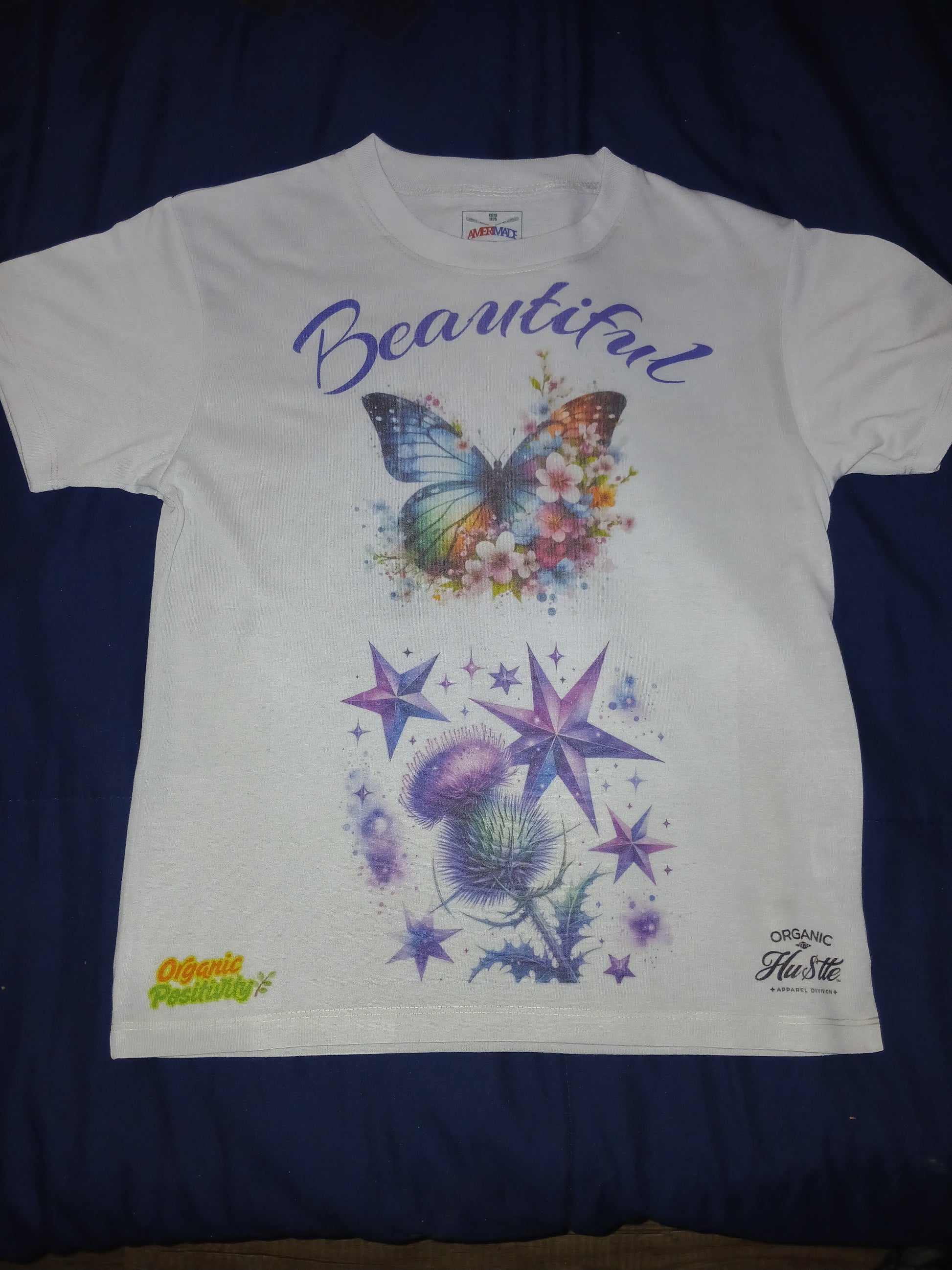 "Beautiful" Girl's T-Shirt by Organic Hu$tle (Youth Small Size) tmot.store