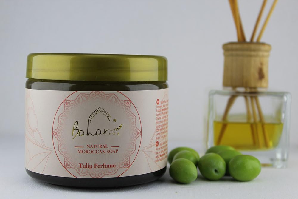 Moroccan Black Soap With Tulip Essential Oil - 450 gr / 15.87 oz