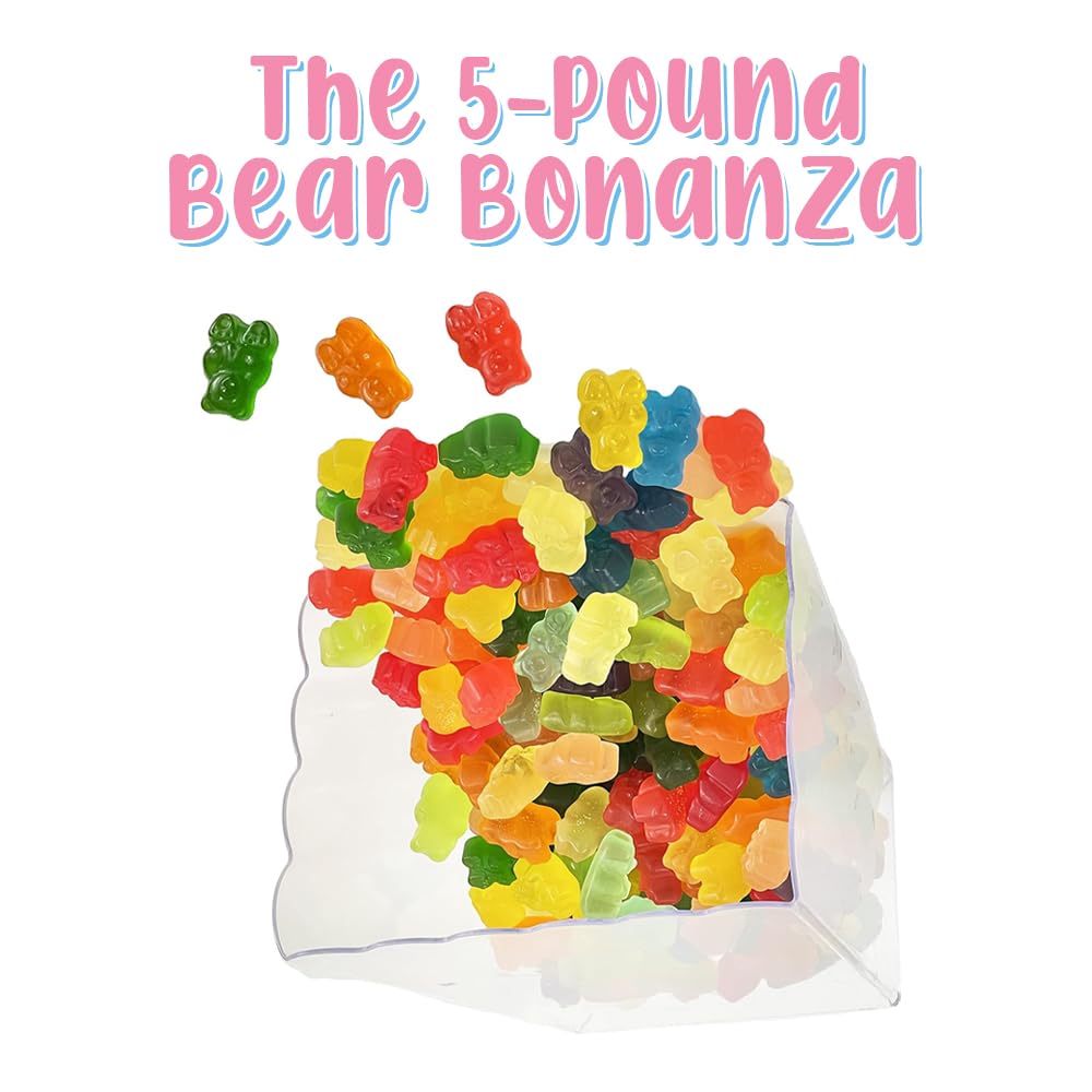 NUYAFFA Halal Gummy Bears – 5 lb Bulk Bag