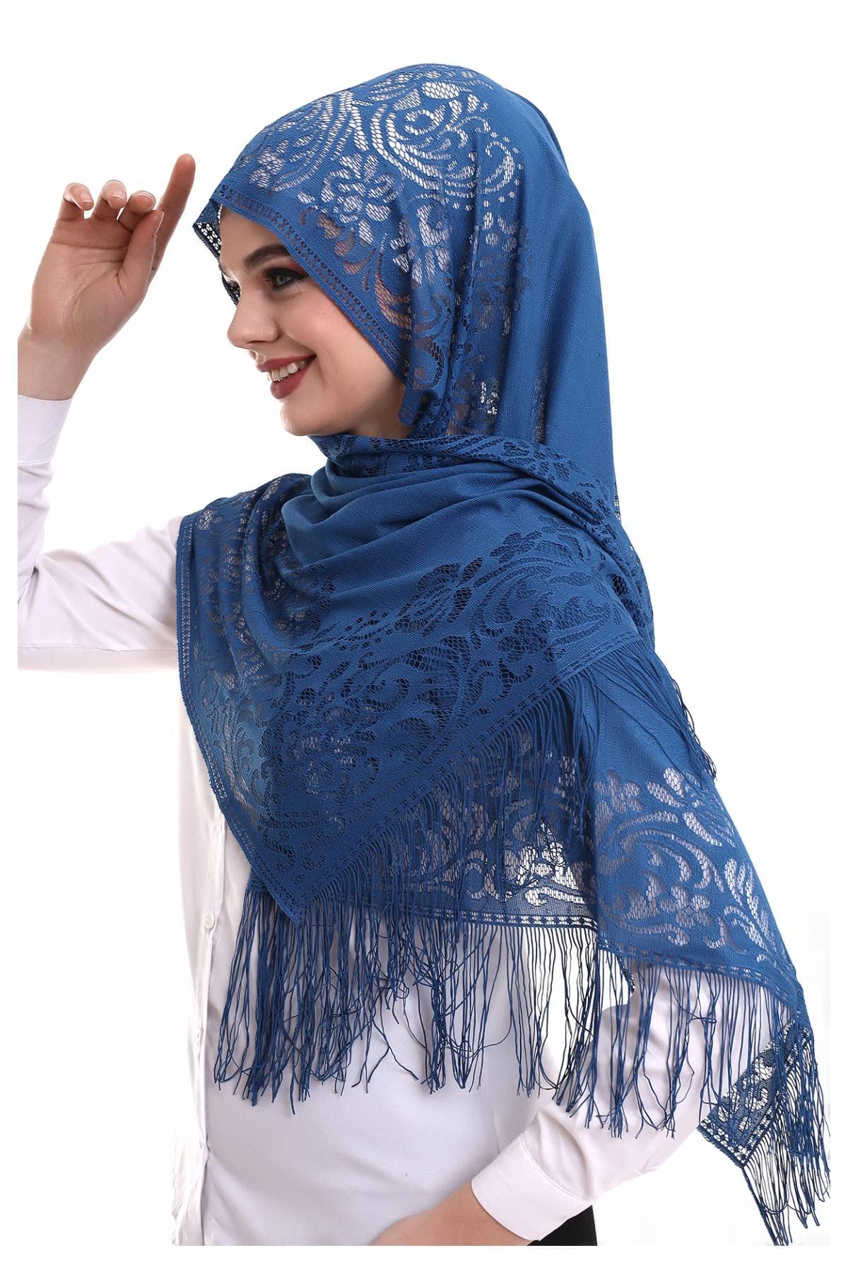 Elegant Ihvan Online Soft Shawls for Women – Luxurious Lace-Edged Design 🌿✨