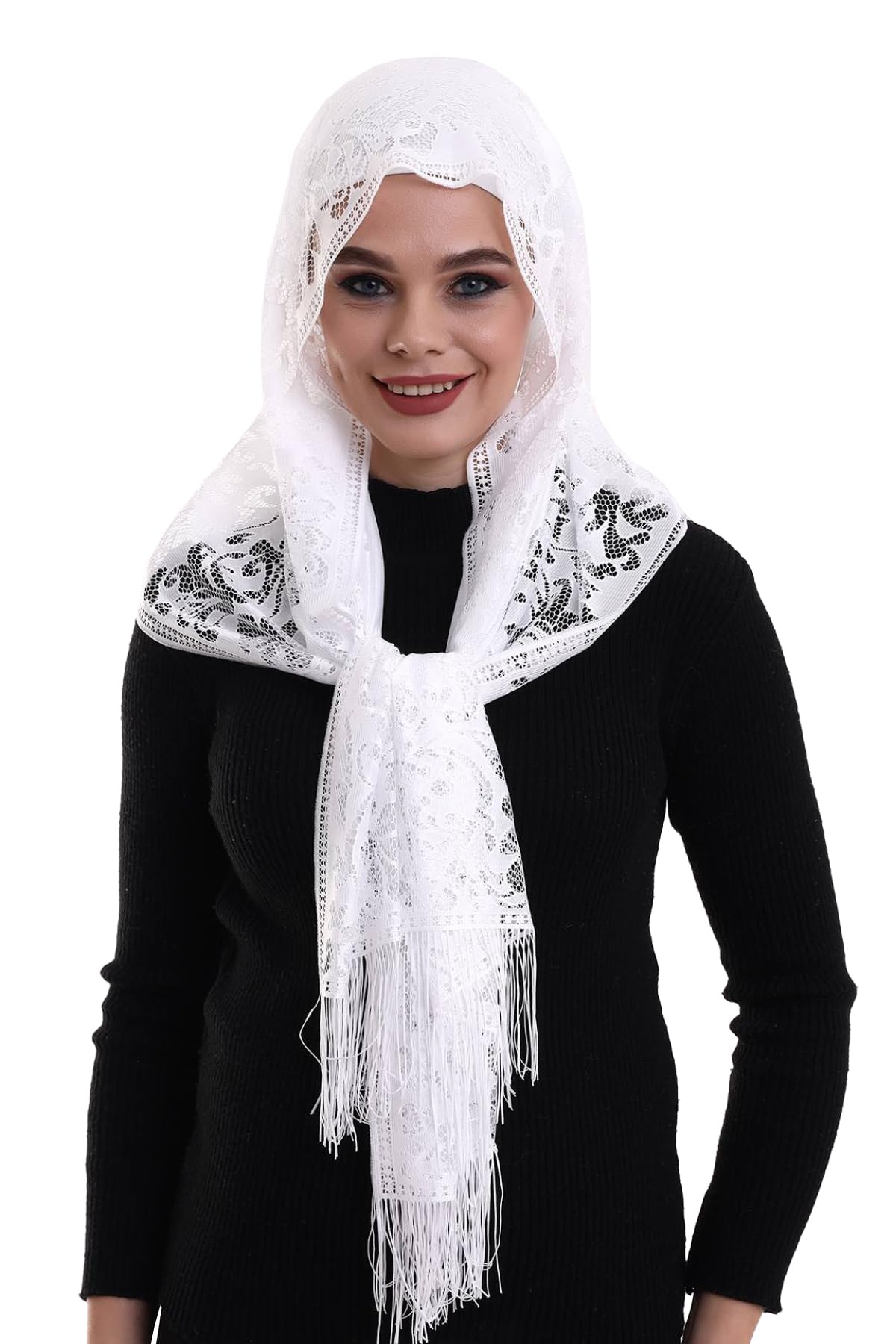 Elegant Ihvan Online Soft Shawls for Women – Luxurious Lace-Edged Design 🌿✨