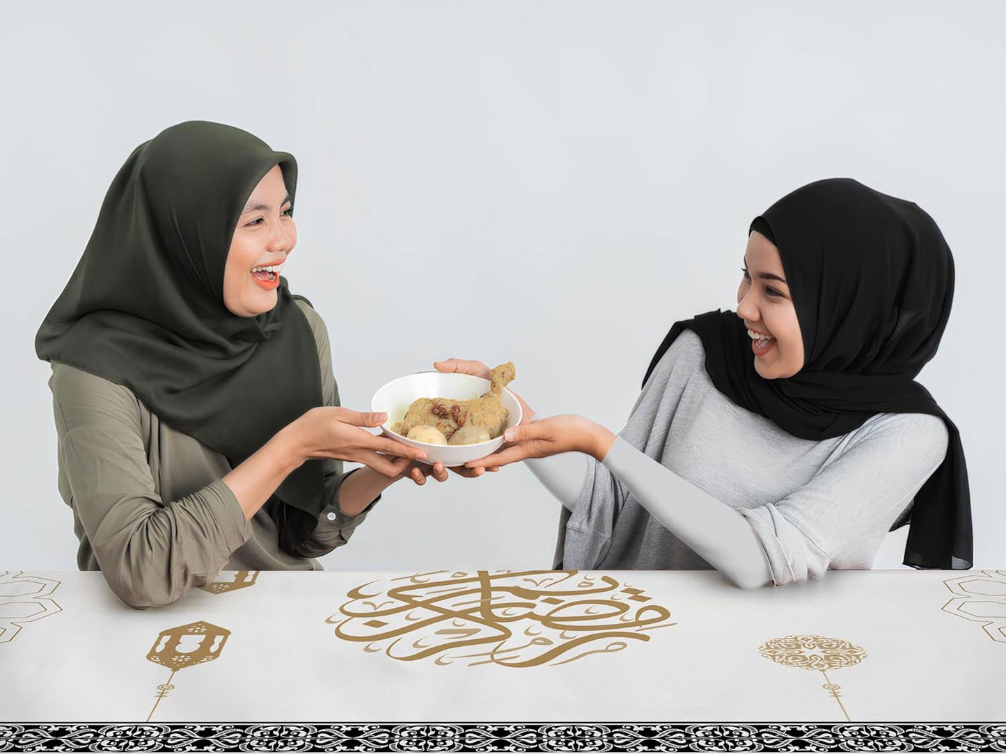 OLEEK Ramadan Tablecloth (87x51in) – Elegant 2025 Ramadan Decor