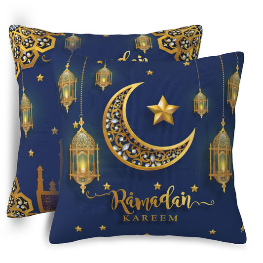 Happy Ramadan Pillow Covers – Set of 2 (18"x18")