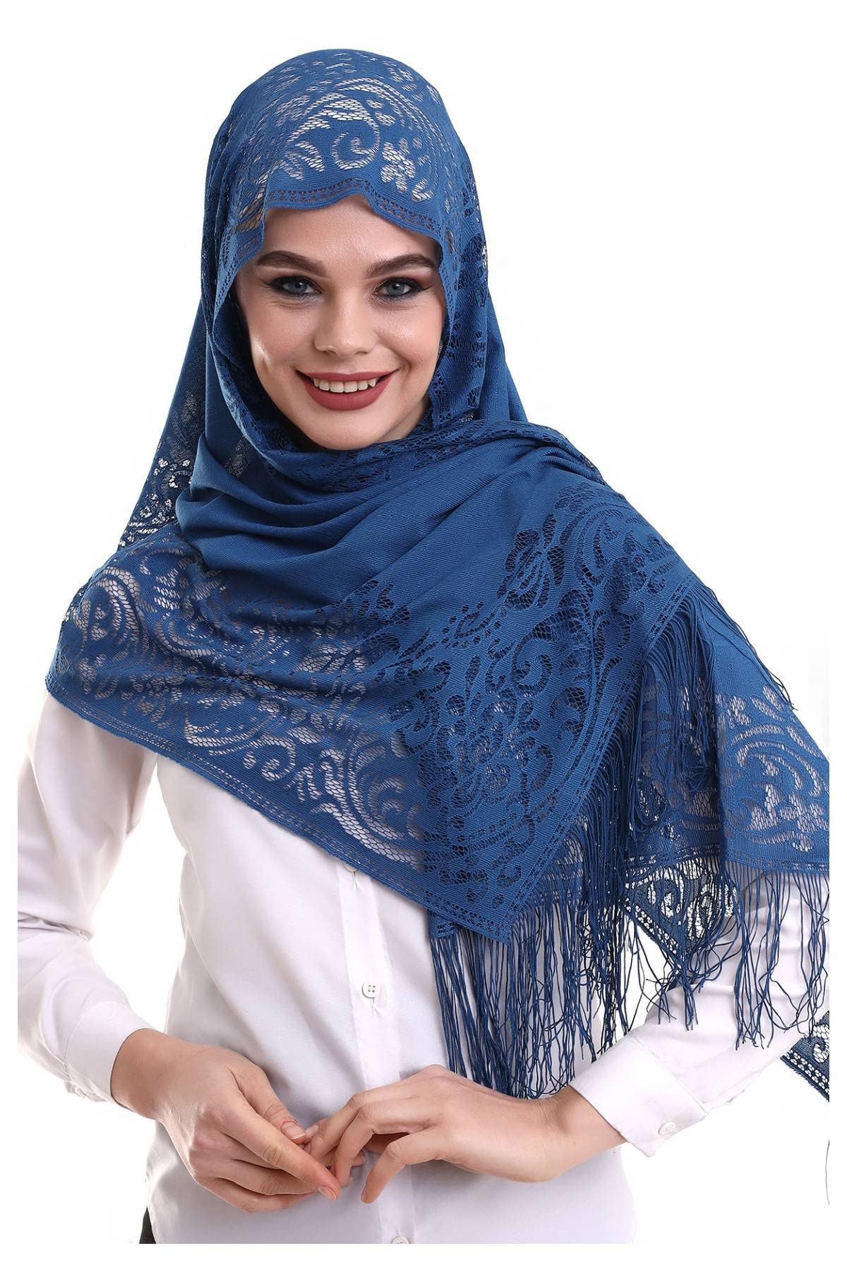 Elegant Ihvan Online Soft Shawls for Women – Luxurious Lace-Edged Design 🌿✨