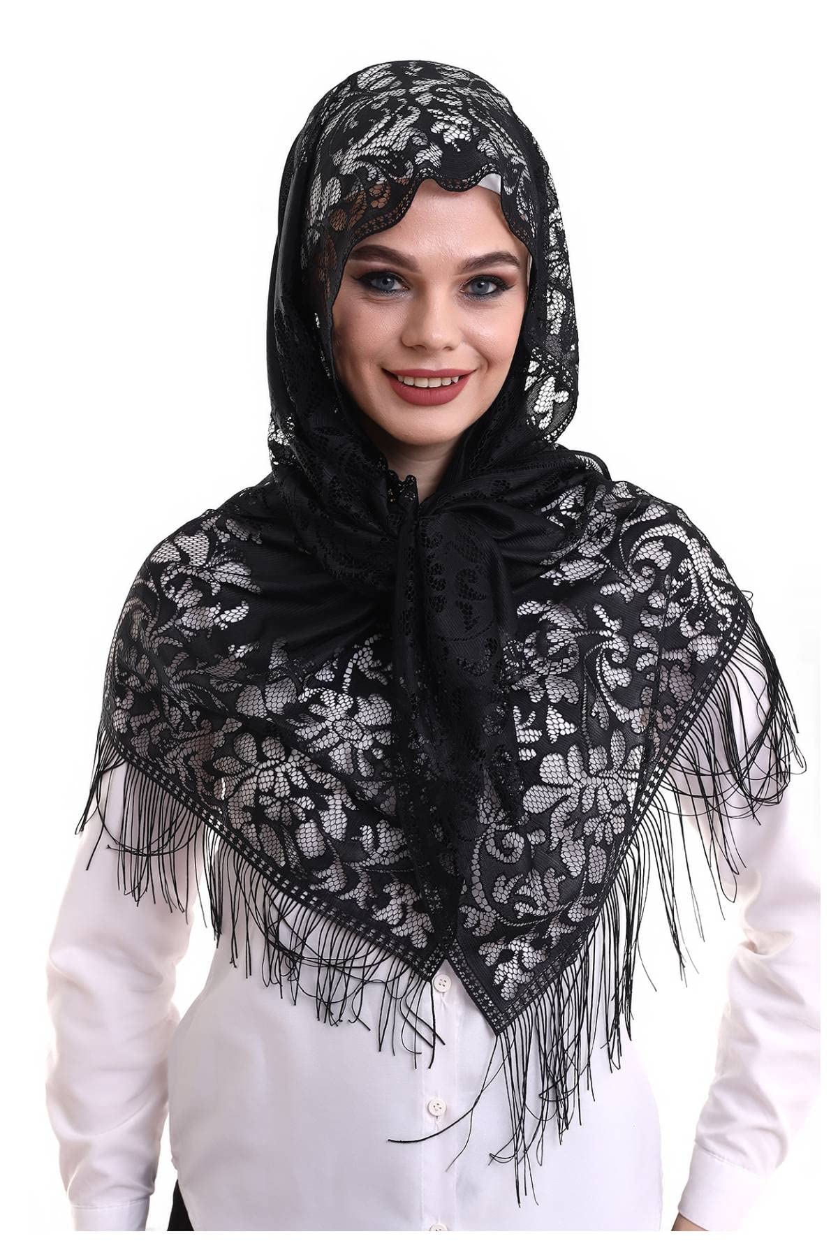 Elegant Ihvan Online Soft Shawls for Women – Luxurious Lace-Edged Design 🌿✨
