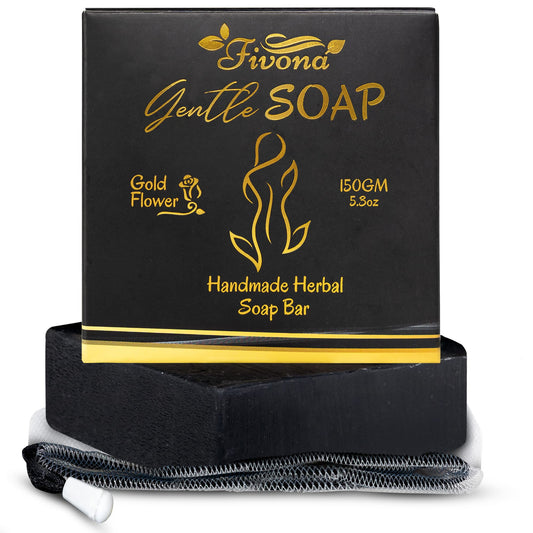 FIVONA Black Yoni Soap Herbal Bar Ideal for Feminine Wash and Whole Body