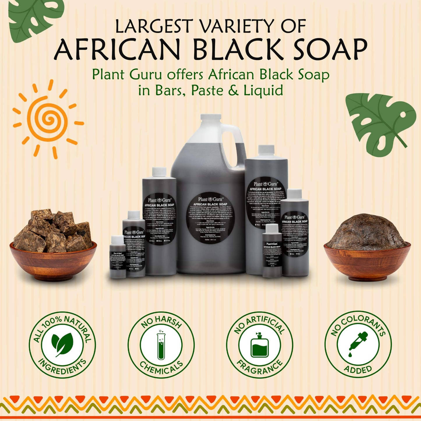 African Black Soap Paste 8-128 Ounces Bulk Wholesale - 100% Raw Pure Natural From Ghana