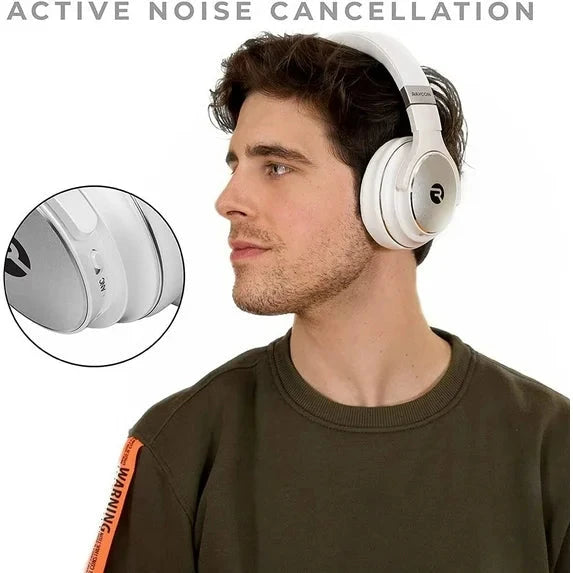 Raycon The Everyday Headphones – Bluetooth 5.0 ANC Over-Ear Wireless Headphones (White / Open Box Brand New) tmot.store