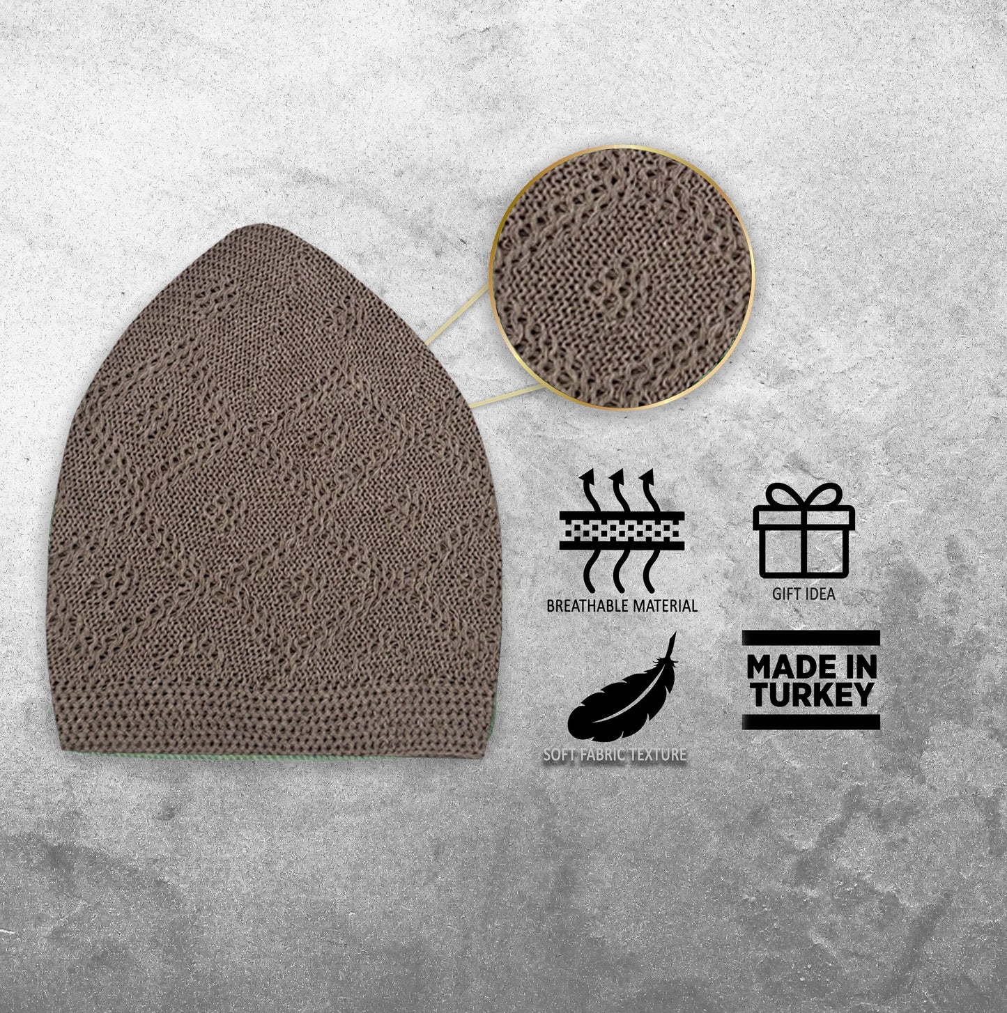 Kapobia Islamic Skull Cap – Traditional Kufi Hat for Men