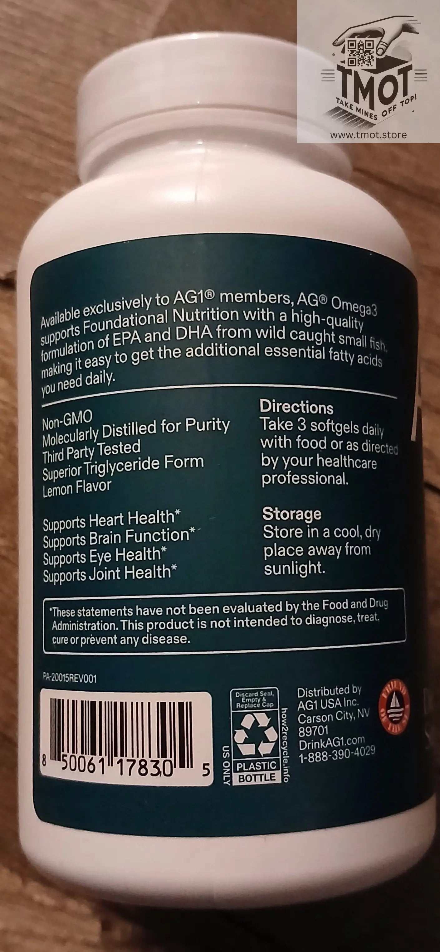 AG Omega 3 Dietary Supplement tmot.store