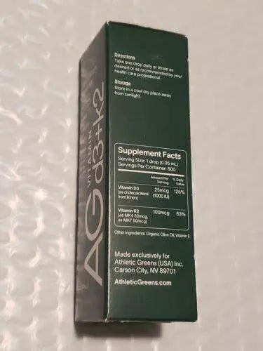 AG D3+k2 Liquid Dietary Supplement Dropper