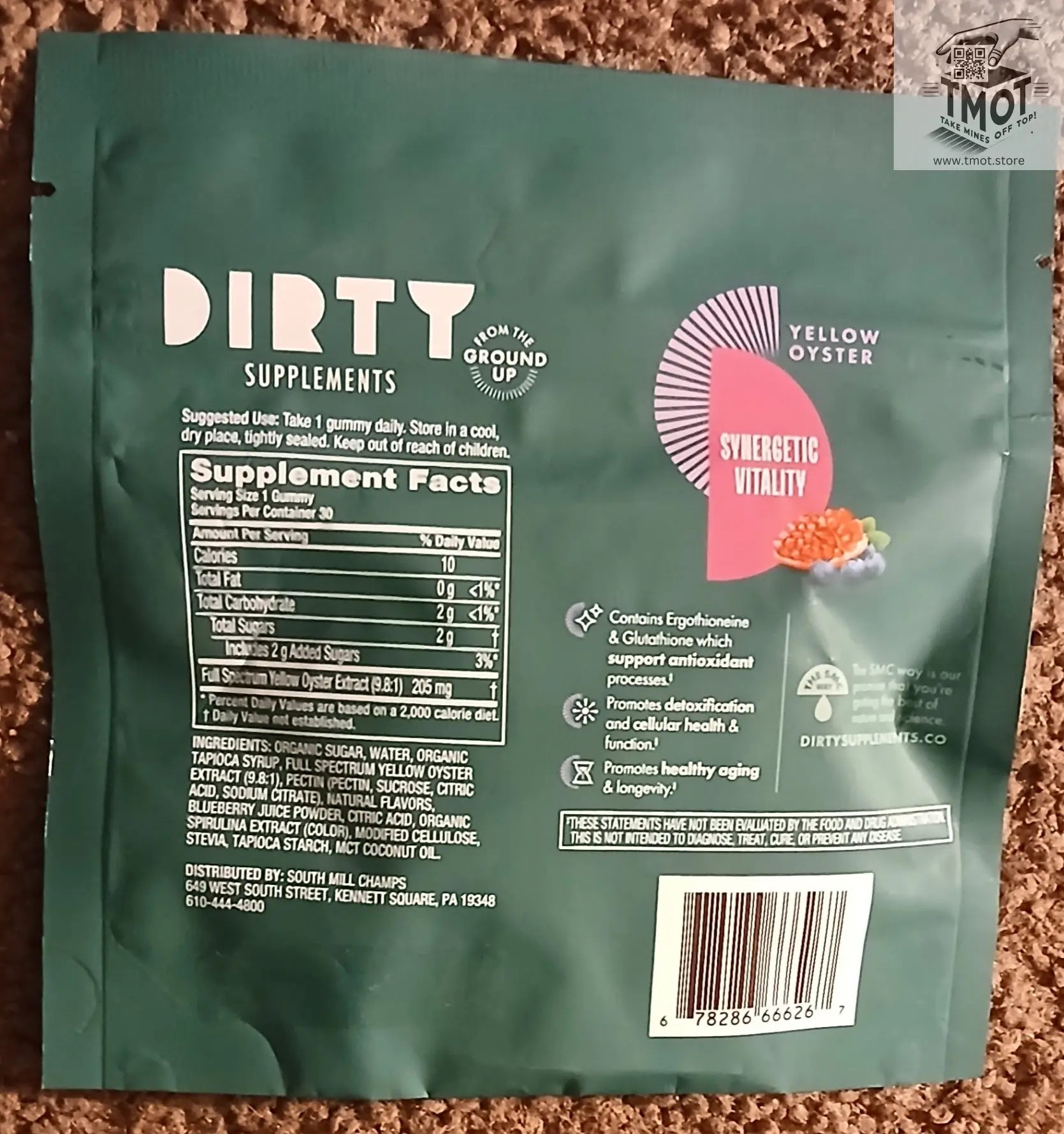 DIRTY Supplements Synergetic Vitality Mushroom Gummies tmot.store