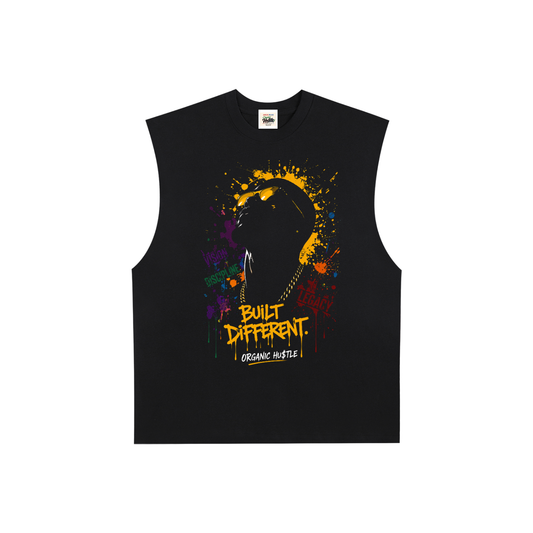 Organic Hu$tle “Built Different” Oversized Sleeveless Tee