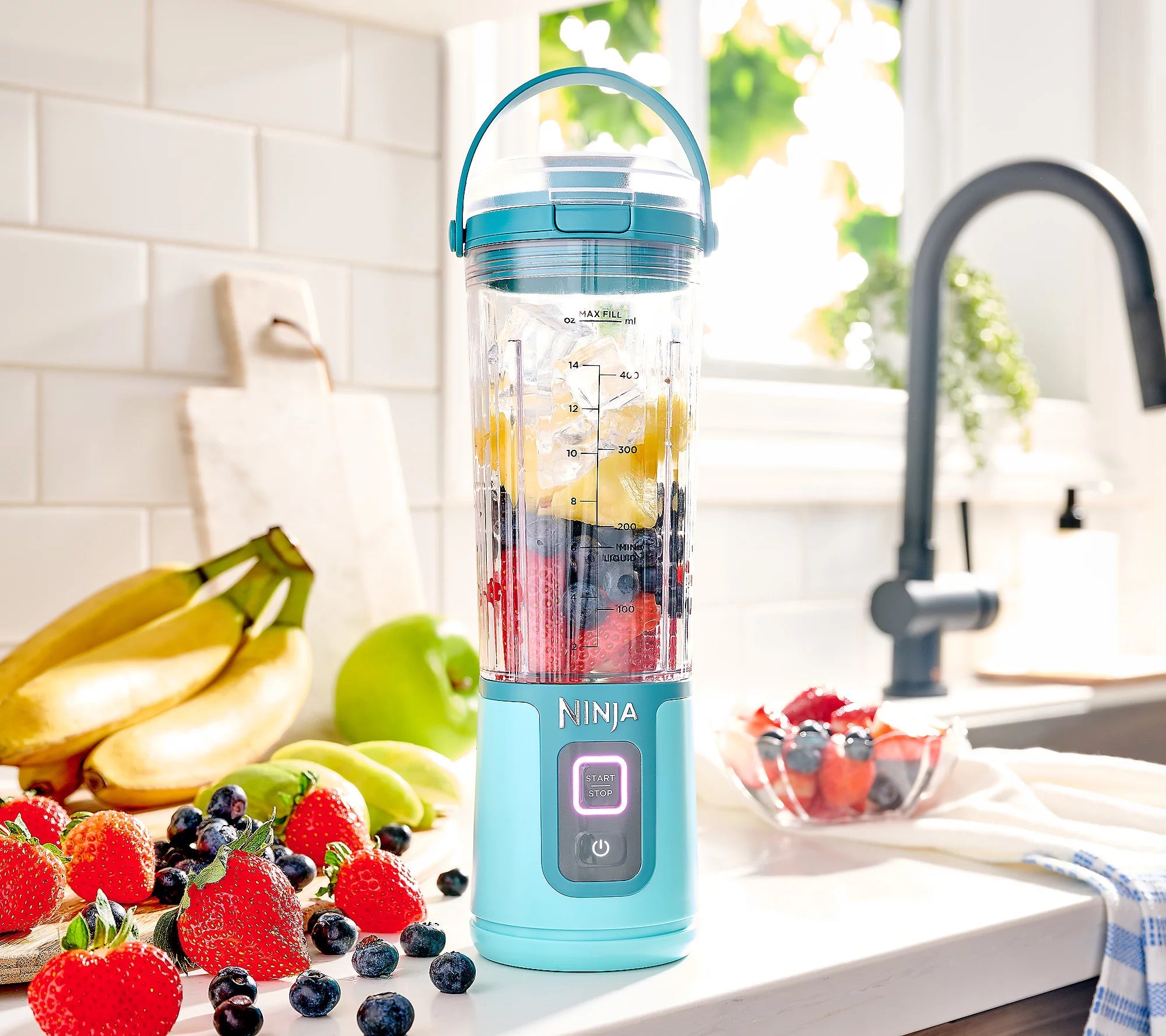 Ninja Blast 16 oz Portable Blender with Leak Proof Lid Easy Sip Spout (Denim Blue) tmot.store