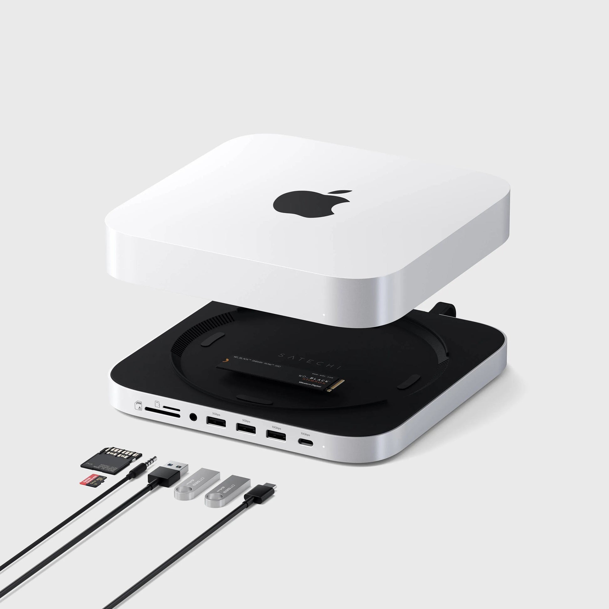 Satechi Stand &amp; Hub for Mac Mini / Studio (NVMe SSD Enclosure) — Brand New, No Box tmot.store