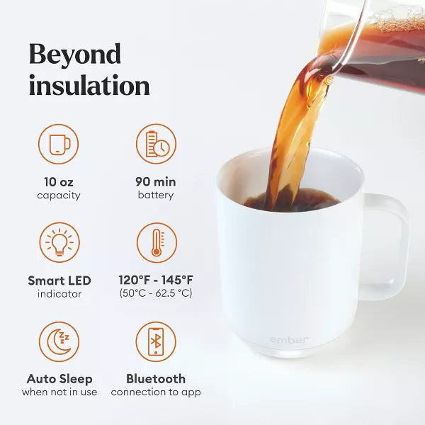 Ember Mug² Temperature Control Smart Mug 10oz (White) tmot.store