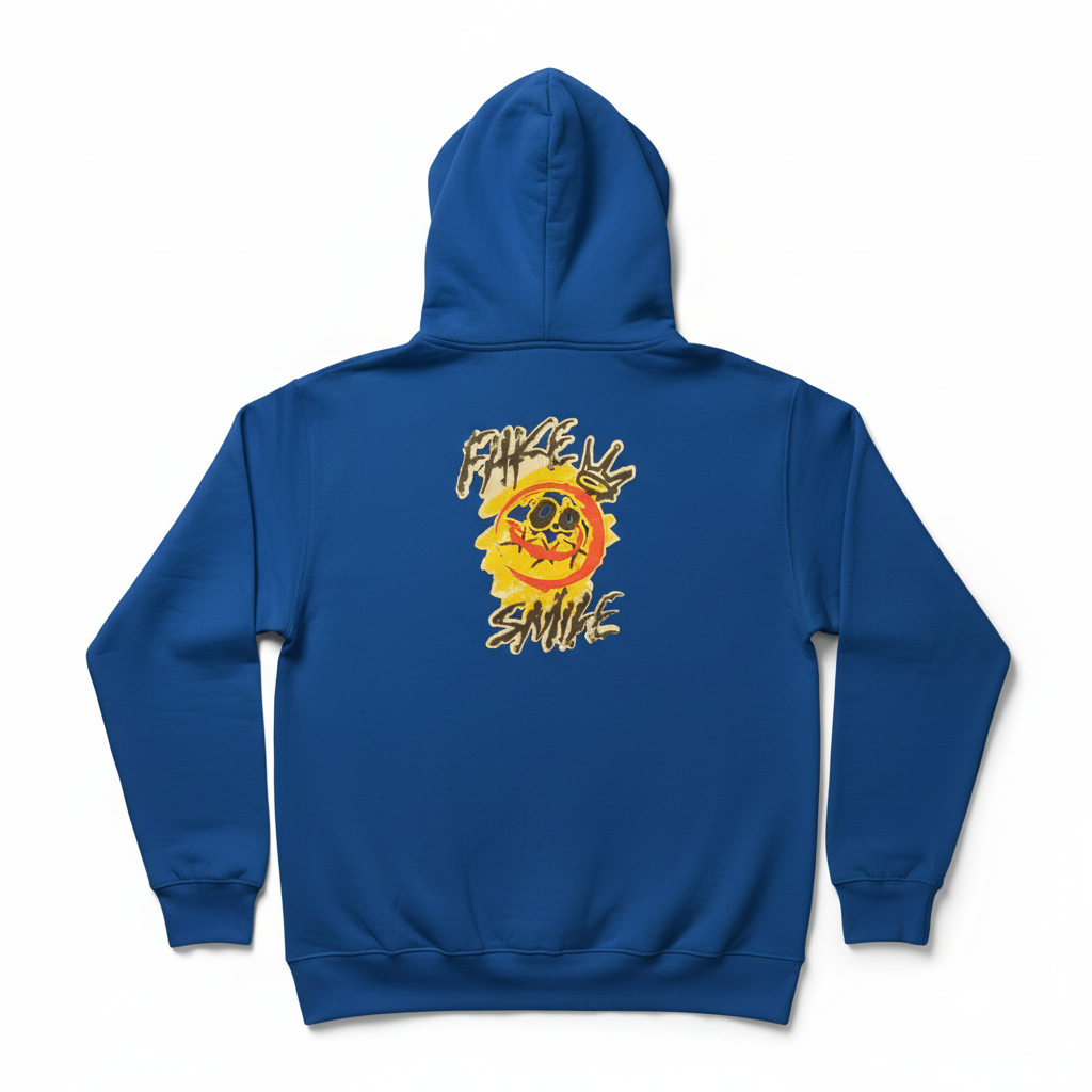 Fake Smile Hoodie Back View