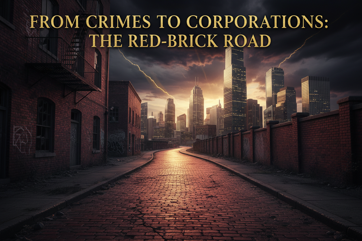 From Crimes to Corporations: The Red-Brick Road