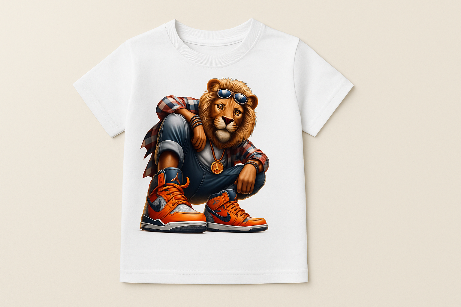 Kids T-shirt Mockup - Cool Lion Design