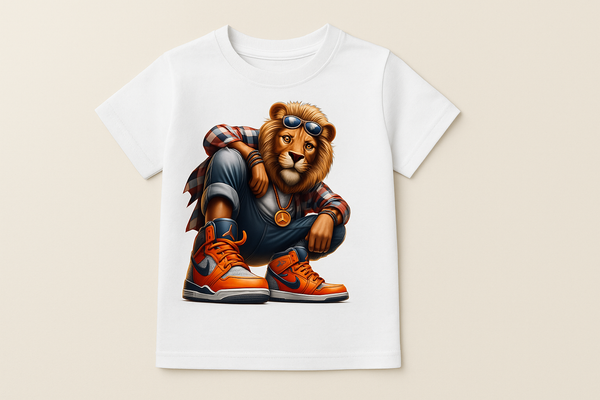 Kids T-shirt Mockup - Cool Lion Design