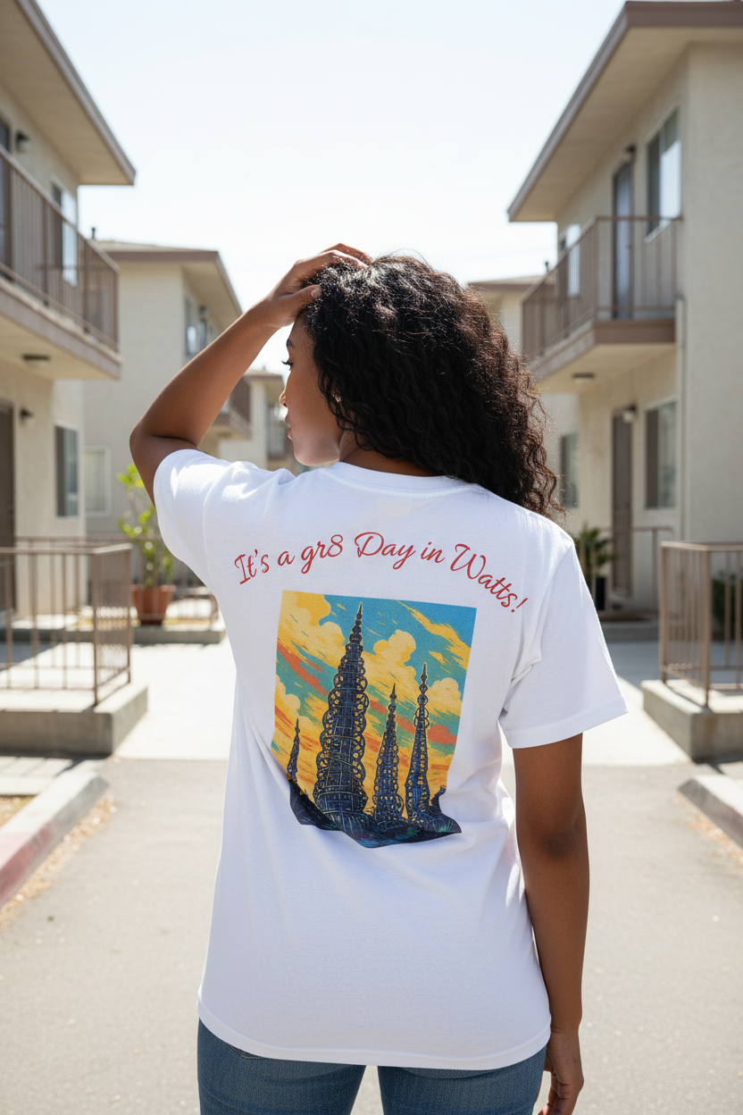 Model back view at Nickerson Gardens