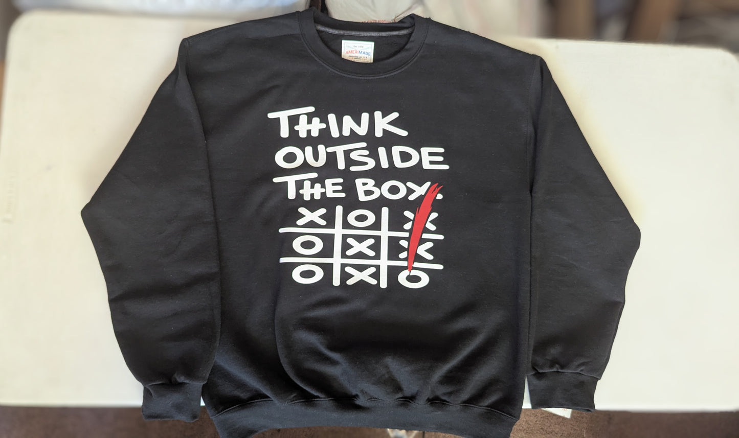 AMERIMADE Think Outside The Box Set – Graphic Sweatshirt + Organic Hu$tle Patchwork Jeans