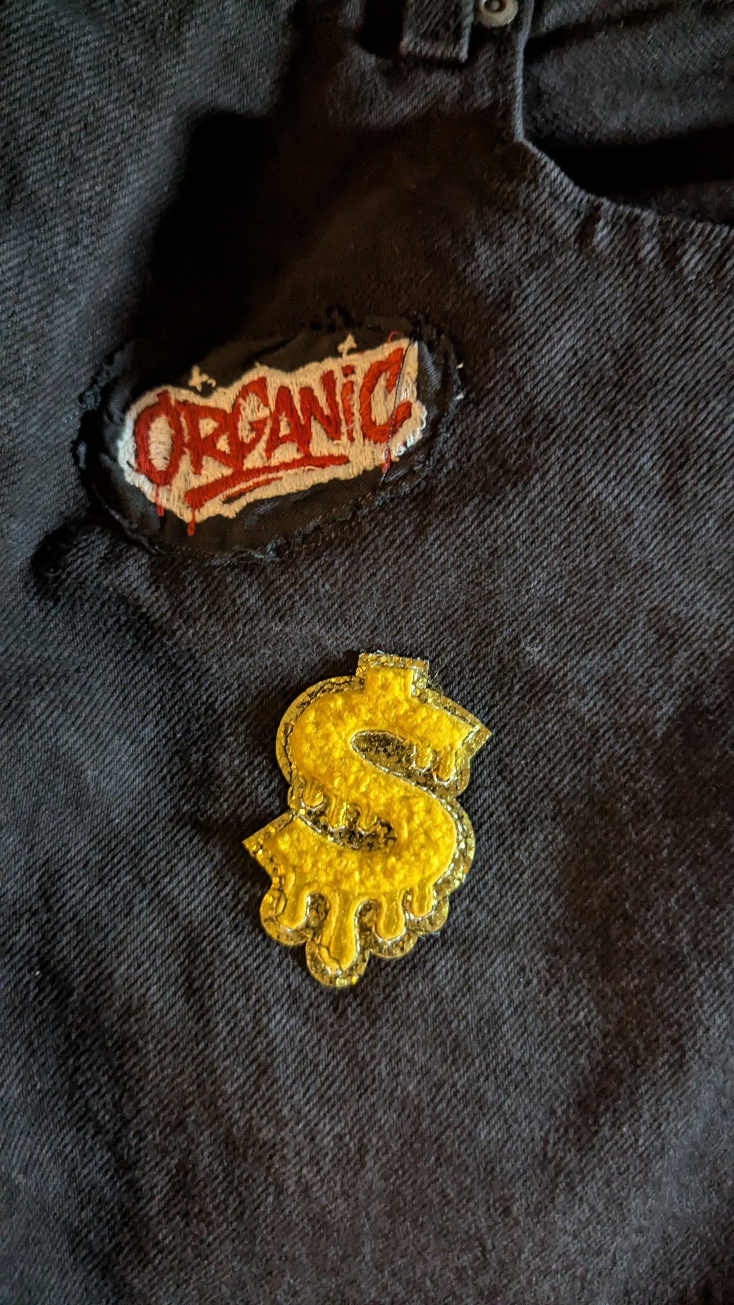 Organic Hu$tle Patchwork Jeans – Custom AMERIMADE Streetwear Denim (Men’s 34x34)