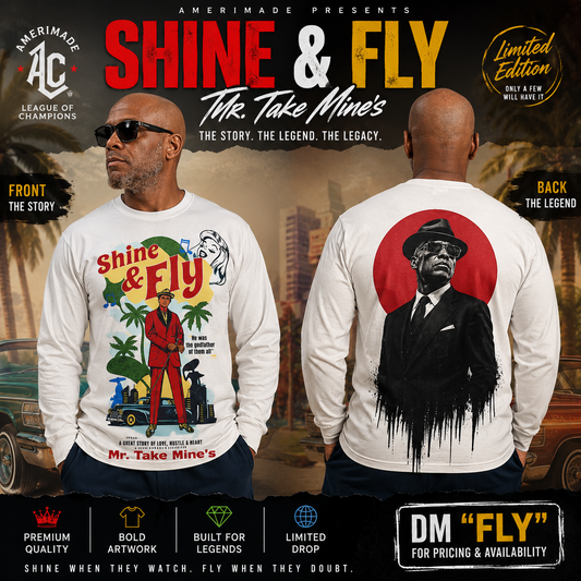 Organic Hu$tle Shine & Fly Mr. Take Mine's Long Sleeve Shirt