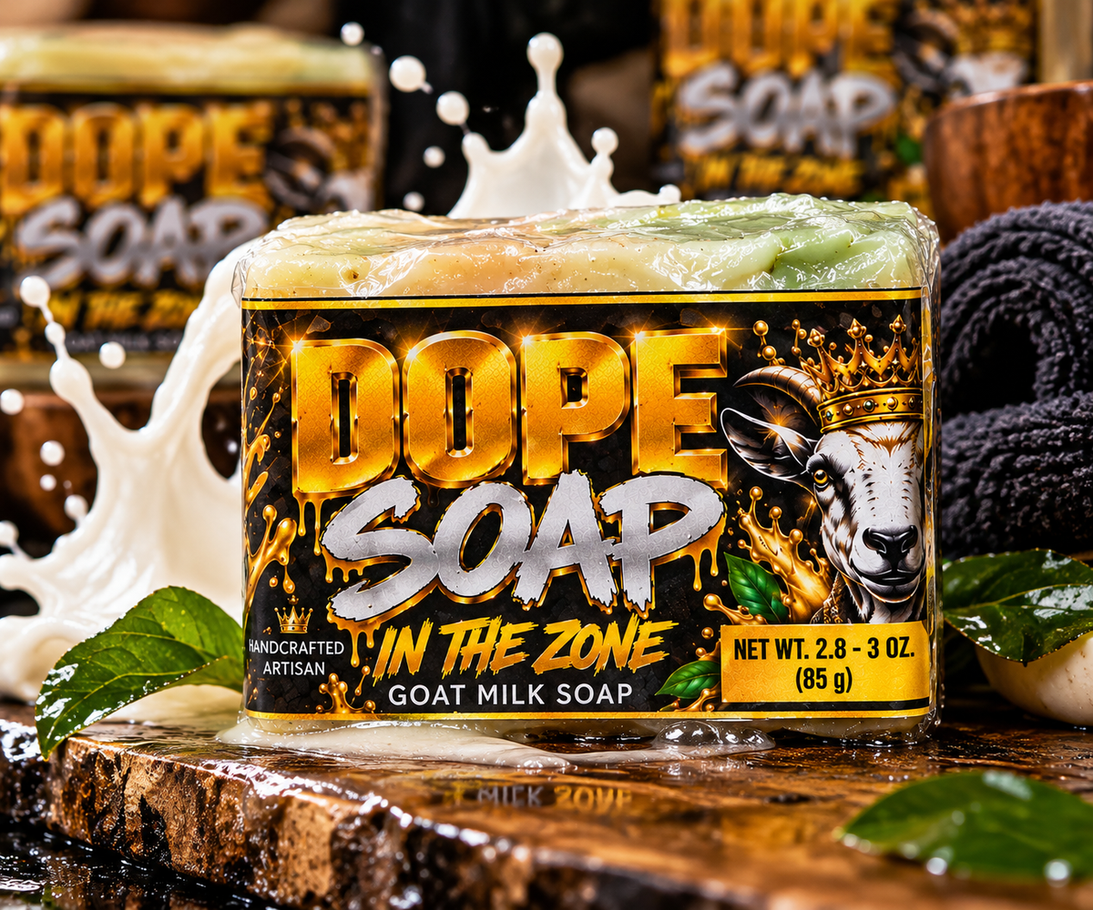 DOPE SOAP IN THE ZONE bath and body soap product photograph