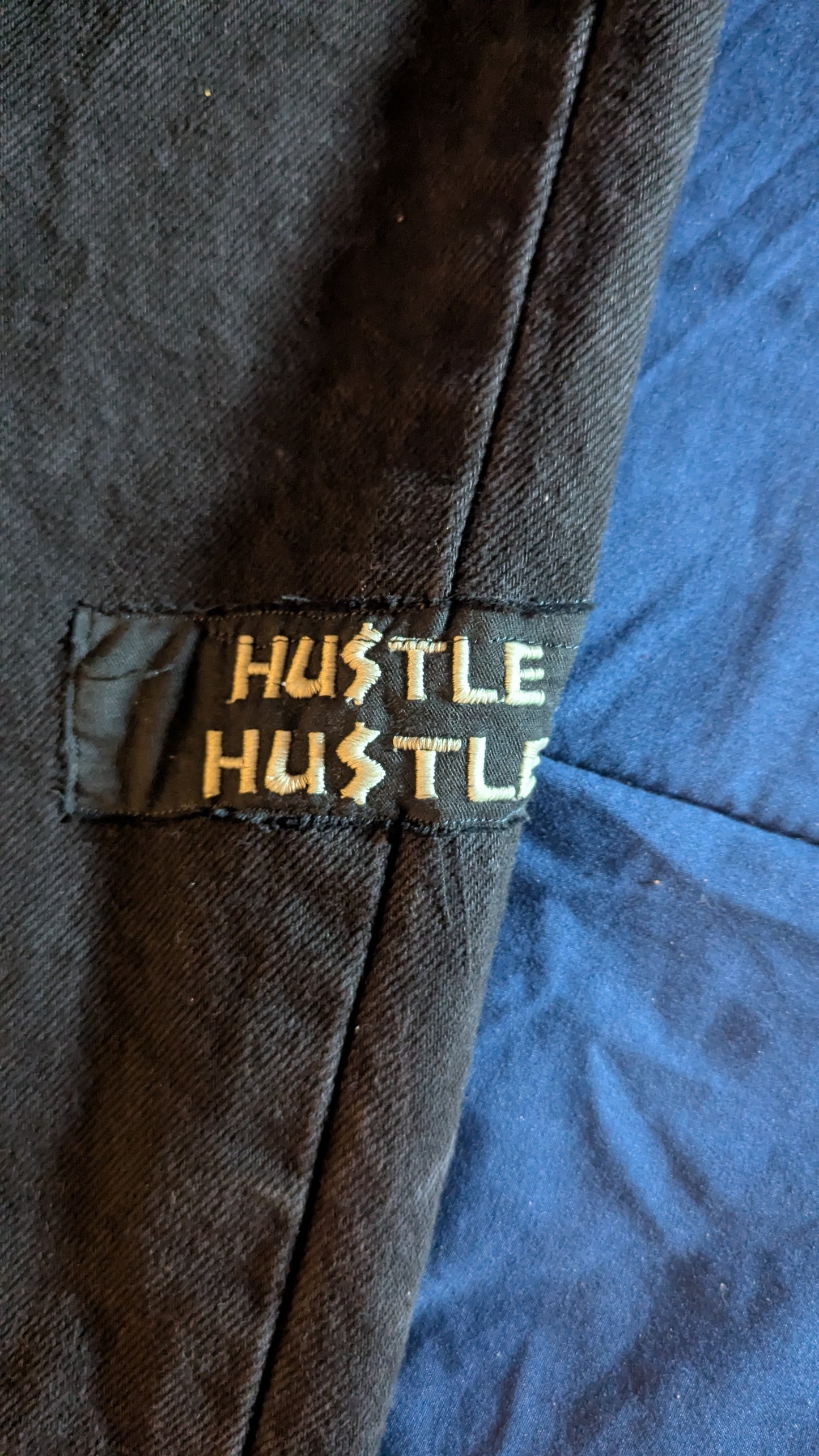 Organic Hu$tle Patchwork Jeans – Custom AMERIMADE Streetwear Denim (Men’s 34x34)