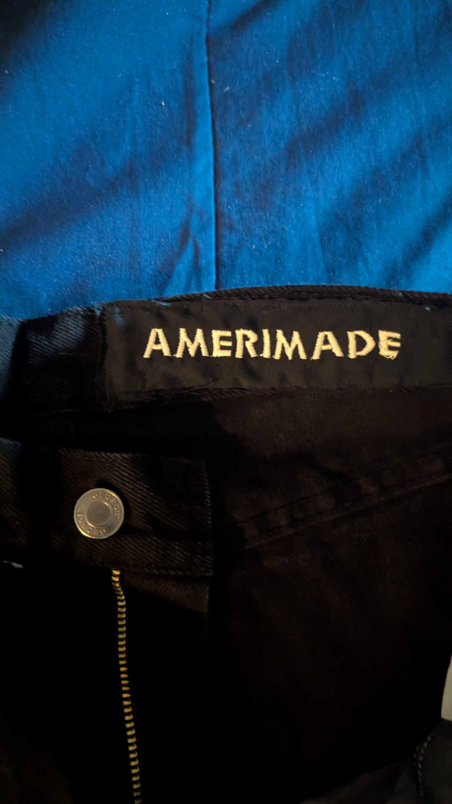 Organic Hu$tle Patchwork Jeans – Custom AMERIMADE Streetwear Denim (Men’s 34x34)