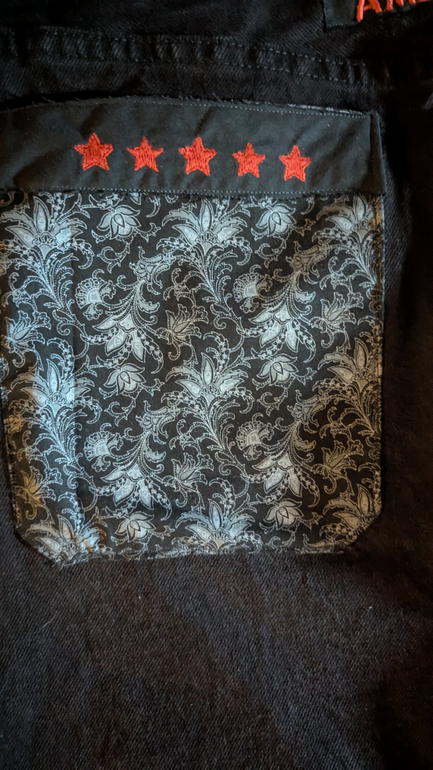 Organic Hu$tle Patchwork Jeans – Custom AMERIMADE Streetwear Denim (Men’s 34x34)