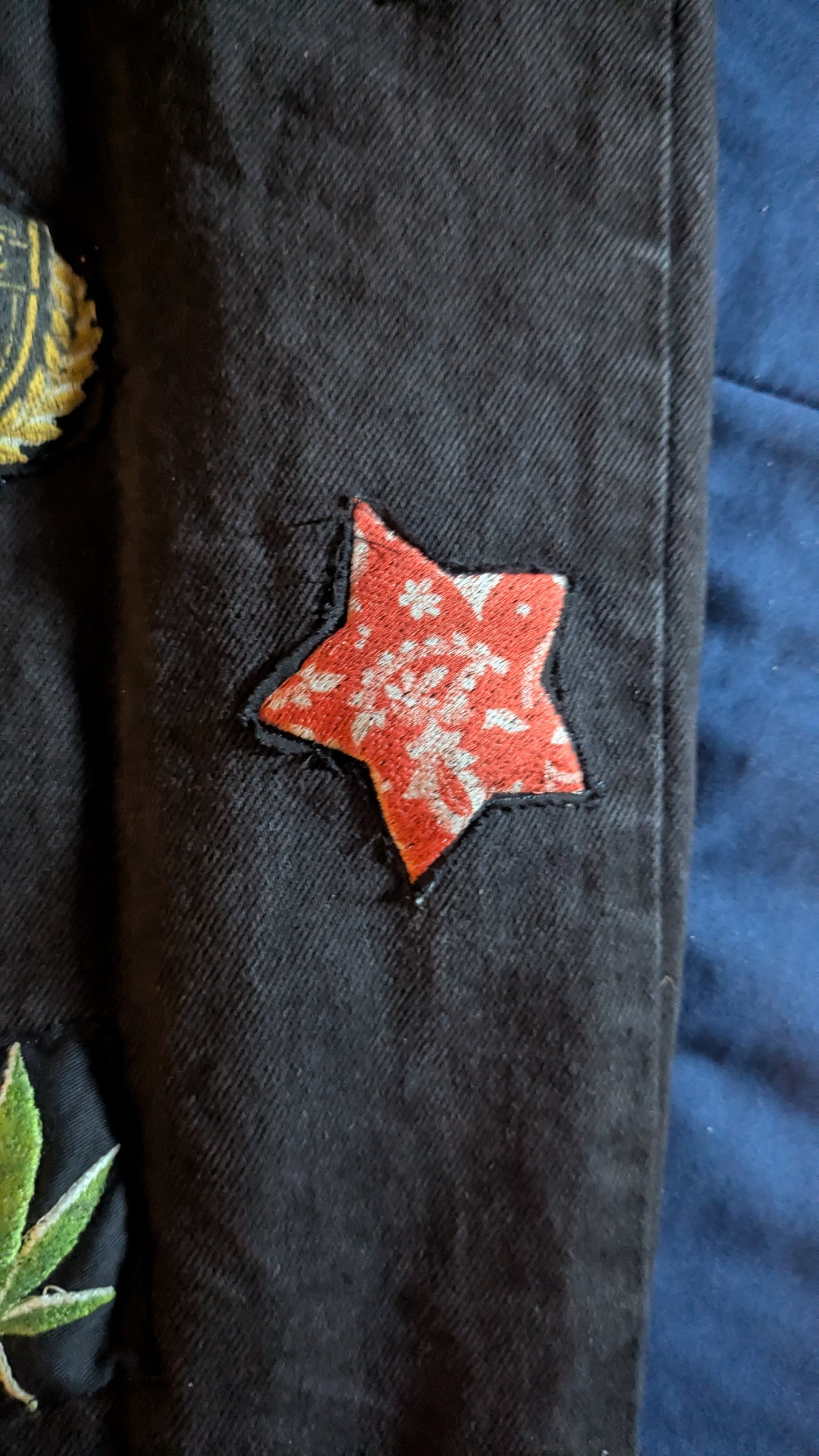 Organic Hu$tle Patchwork Jeans – Custom AMERIMADE Streetwear Denim (Men’s 34x34)