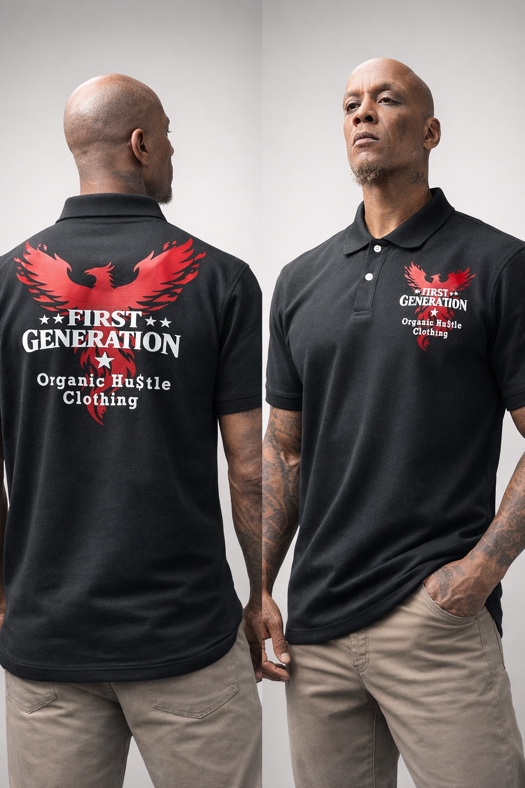 First Generation™ Organic Hu$tle Polo Shirt tmot.store