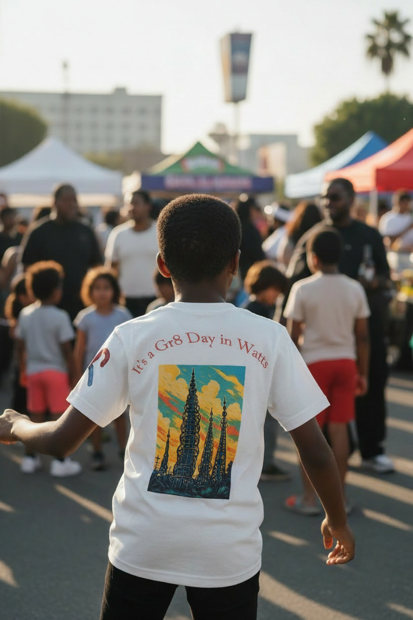 Young boy back view at event