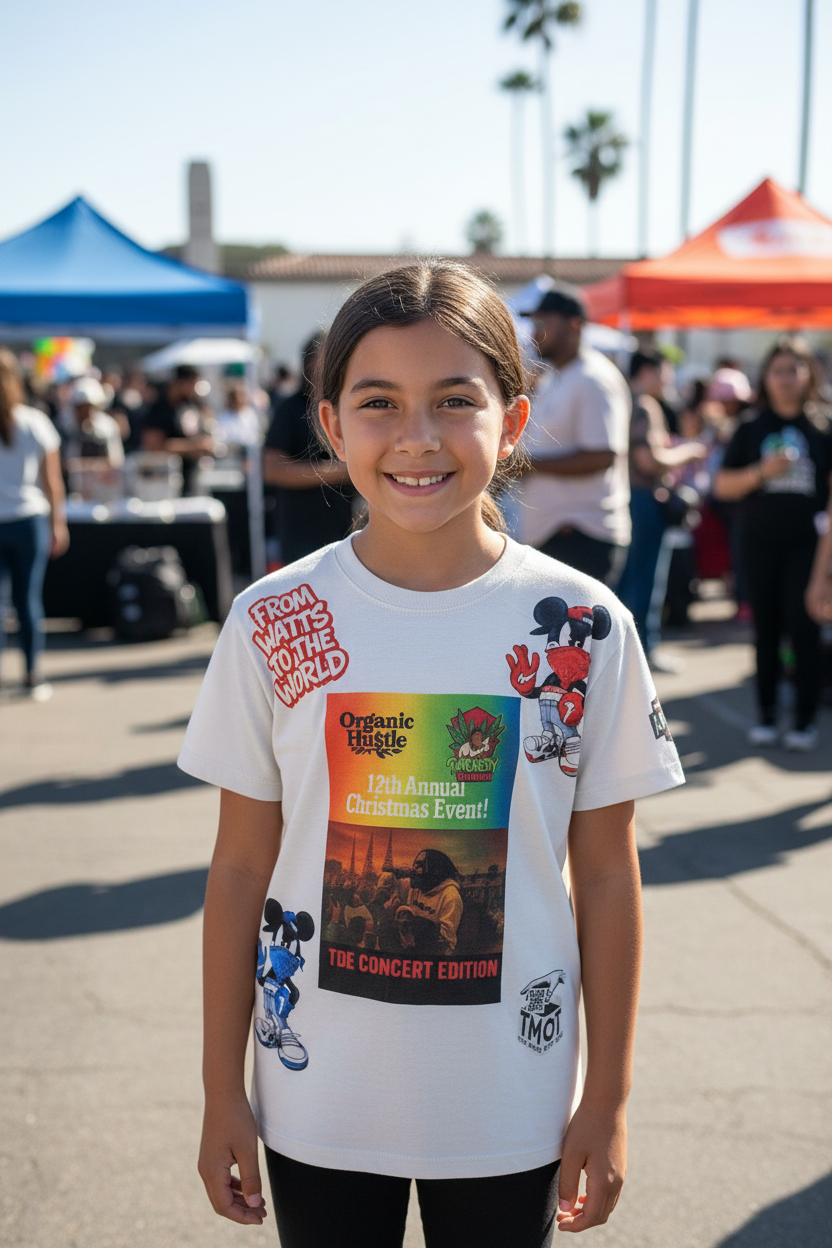 Young girl front view at event